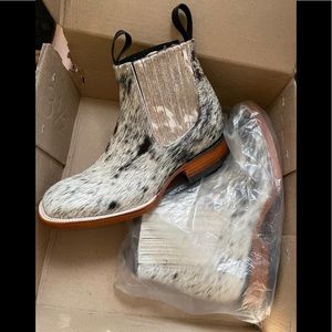 Cowhide booties